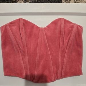 Juicy Couture Pink Velour Zippered Corset Vintage Y2K Streetwear
